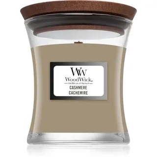 Woodwick Cashmere Duftkerze mit Holzdocht 85 g