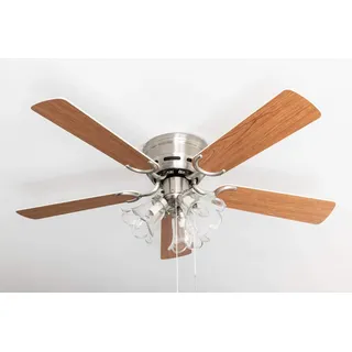 Pepeo Kisa 105 cm Deckenventilator Nickel gebürstet