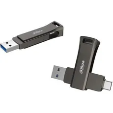 Dahua USB-P629-32-128GB USB flash drive USB Type-A / USB Type-C 3.2 Gen 1 (3.1 Gen 1) (128 GB, USB 3.2, USB A, USB C), USB Stick, Schwarz