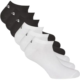Fila Sneakersocken 6er Pack Schwarz/Weiß 35-38