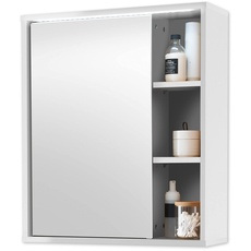 Bild Spiegelschrank Weiß - Badezimmerspiegel Schrank mit viel Stauraum - 60 x 70 x 20 cm