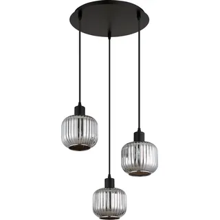 Globo Lighting|Hängeleuchte Metall schwarz matt, 3x E14 - Schwarz