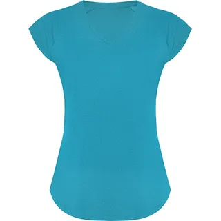 Damen Avus T-Shirt, Polyester mit Baumwollfeeling - Farbe: Heather Turquoise 246 - Größe: L - Türkis