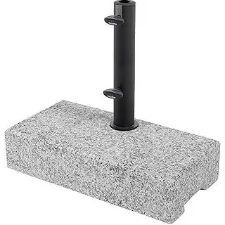 Doppler Balkonsockel Granit 25kg mit Griffmulden I Schirmständer für Sonnenschirme mit max. 200cm Schirmdurchmesser & 2,5-4,8cm Rohrdurchmesser I robuster Schirmständer für Terrasse oder Balkon