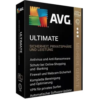 AVG Ultimate 2026 | PC/Mac/Mobilgeräte | 10 Geräte / 2 Jahre