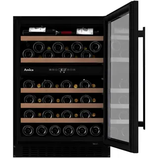Amica Einbauweinkühlschrank "WK 341 118 S", Energieeffizienz: F, schwarz, B:59,5cm H:88cm T:61,5cm, Weinkühlschränke,