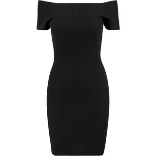 URBAN CLASSICS Ladies Off Shoulder Rib Dress in schwarz Größe XL