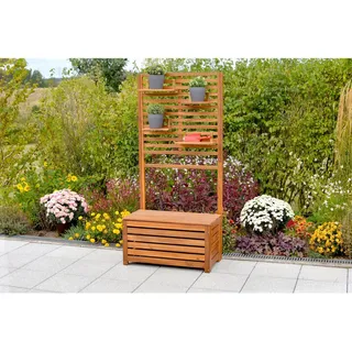 gardenson Sichtschutz 80 x 170 x 45 cm Akaziefarben Holz