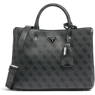 GUESS Meridian Girlfriend Satchel Schulranzen, Griffe Oben, Kohle-Logo