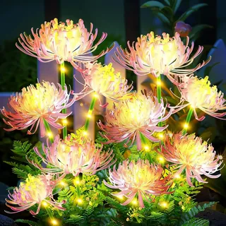 yowin Solarlampen für Außen Garten 2 Stück Solarleuchten Gartendeko, LED Gartenbeleuchtung Solar Blumen Wetterfest Solar Deko Garten, Solarstecker für Aussen Balkon Blumenkästen Terrasse Deko