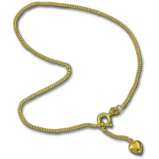 GoldDream Herzchen Fußkette Damen Gold Schmuck 25cm 333er Gelbgold GDF006
