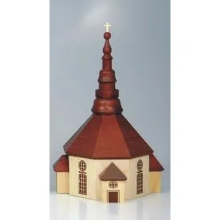 Seiffener Kirche 20 cm natur Kapelle Tischschmuck Holz Deko 99/03 N