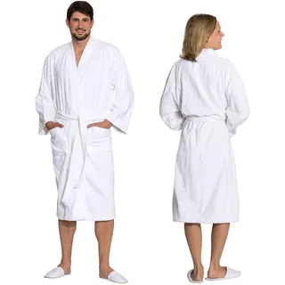 Zollner Bademantel, S, 100% Baumwolle, Weiß , Textil , onesize , Oeko-Tex® Standard 100 , Heimtextilien, Badtextilien, Bademäntel