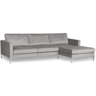 formart Emmett Ecksofa XL mit Recamiere Rechts Velours Samt, 293 x 155 x 75 cm
