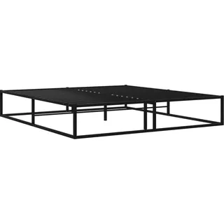 vidaXL Bettgestell Schwarz Metall 140x200 cm - Schwarz