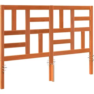 vidaXL Bettkopfteil Wachsbraun 145,5 x 4 x 104 cm Massives Kiefernholz - Braun