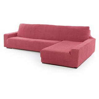 SOFASKINS® super elastischer Chaise Longue überzug, Sofabezug rechte Lange Armlehne, Sofa überzug atmungsaktiv, bequem und langlebig, Kompatible Abmessungen des Sofas (210-340 cm), Farbe klare fuxie