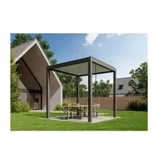 Huun Pergola Piano in Anthrazit-Weiß 300 x 300 cm