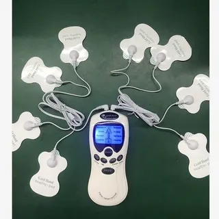 Elektrisches Trainings- und Massagegerät, 4-fach, mit elektrischer Muskelstimulation - Weiß