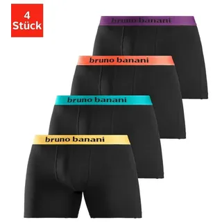 Bruno Banani Boxer »Boxershorts für Herren« Packung, 4 Stk. mit längerem Bein und auffälligen Logobund,