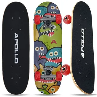 Apollo Skateboard - Monsterskate grün|rot|gelb 51 CM