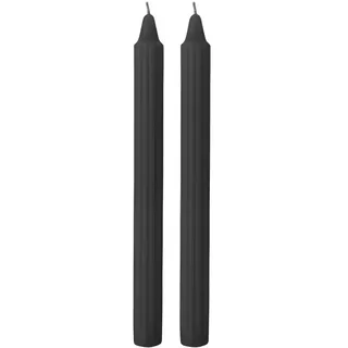 Cereria Di Giorgio Dorica Stumpenkerze 25 cm 2,5 cm 2 St. Schwarz