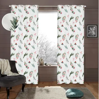 Gardine MY HOME "Joy" Gr. 5, rot (weiß, neutral), B:135cm H:230cm, Polyester, Gardinen, Gardine