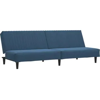 vidaXL Schlafsofa 2-Sitzer Blau Samt - Bettsofa, Sorka