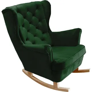 DomoHome Relaxsessel Armlehnensessel Armlehnen Fernsehsessel Loungesessel Polstersessel Couchsessel Armsessel Chair Wohnzimmersessel Ohrensessel | 102x81x95cm | Green_29848 - Grün