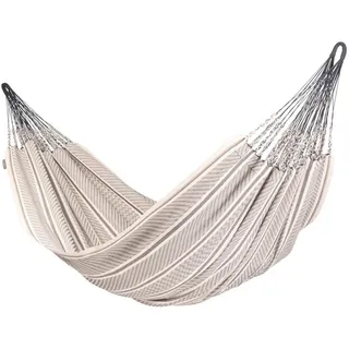 La Siesta Hängematte , Grau, Weiß, Hellgrau, Dunkelgrau , Textil , 180x400 cm , Gartenmöbel, Gartenschaukeln, Hängematten