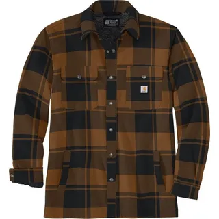 CARHARTT Flannel Sherpa-Lined, Farbe:carhartt Brown, Größe:2XL