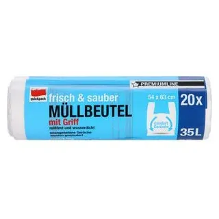 Quickpack Müllbeutel frisch & sauber 35,0 l transparent, 20 St.