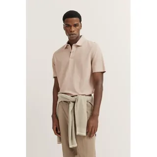 bugatti Poloshirt aus Baumwoll-Leinen-Mischung, 60, taupe
