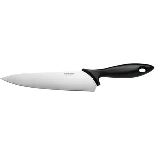 Fiskars Kochmesser, Essential, Klingenlänge: 21 cm, Edelstahl / PP-Kunststoff, Schwarz, 1065565