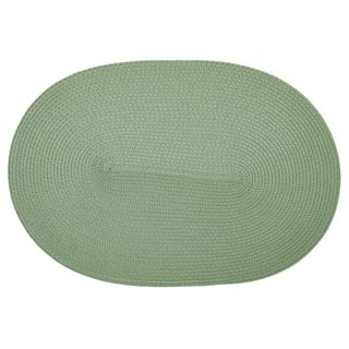 d-c-fix Tischset PVC-Free Sage Green - abwaschbare Unterlage für Küche & Esstisch - Platzset Platzdeckchen Teller Platzdecke Tisch-Untersetzer Set - 30 cm x 45 cm oval