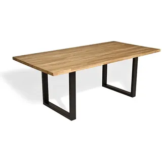 SYSTEM U, Tischbeine, Esstisch, für 160x180x200/220/240 cm große Platten, Schwarz, 8x4 cm, ohne Tischplatten - Schwarz