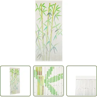 The Living Store Insektenschutz Türvorhang Bambus 90 x 200 cm