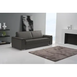 Egoitaliano Schlafsofa "Cecilia, modern & elegant, erstklassiger Sitzkomfort, Dauerschläfer", inkl. Matratze und hochwertigem Metallbettrahmen, toller Schlafkomfort, schwarz,