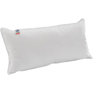 Irisette Federkissen Lola aus 100% Baumwolle mit Biese, 85% Federn / 15% Daunen (fest), 40 x 80 cm, weiß