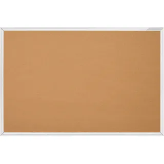 magnetoplan SP-Pinnboard Kork, Aluminiumrahmen, 60 x 45 cm, natur | Hochwertige Dekoration Büromaterial | Alu-Rahmen | Stabile Korkoberfläche | Als Memoboard für Büro, Homeoffice und zuhause