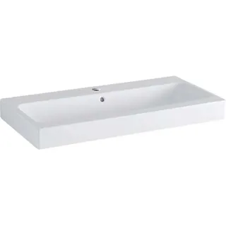 Geberit iCon Waschtisch 900 × 485 mm, weiß, 124090600, Farbe: Weiß, mit KeraTect