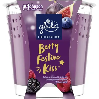Glade Duft-Kerze im Glas Berry Festive Kiss, bis zu 27 Stunden Brenndauer, 6er Pack (6x112g)
