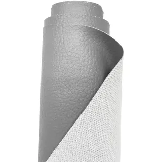 A-Express Premium Gekörnt Wasserdicht Kunstleder Gekörnt Lederimitat Texturiert Lederstoff Meterware - 500cm x 140cm (Grau)