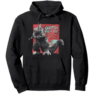 Godzilla Minus One Vintage Torn Movie Ad Godzilla Movie Pullover Hoodie, Unisex für Erwachsene, Schwarz, XL