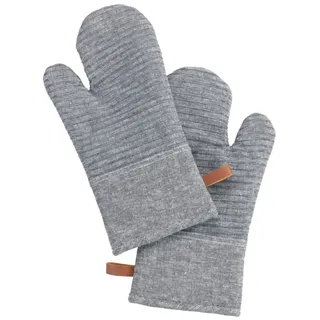 Wenko Topfhandschuhe Ada Stripes, Backhandschuhe + Topflappen, grau,