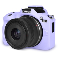 Rieibi EOS R50 Hülle, weiche Silikon-Schutzhülle für Canon EOS R50 EOSR50 Kamera, leichte EOS R50 Kamerahülle – Lila