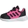Unisex Baby TENSAUR Run 3.0 Shoes Infants Core Black/Core Black/Lucid Pink, 20 EU