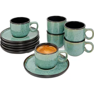 Sänger Espressotassen SET Fiji - 12 teilig aus Steingut , Keramik , kratzfest , Geschirr, Tassen, Espressotassen