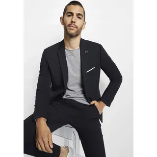 Anzugsakko CINQUE "CIMONOPOLI", Herren, Gr. 48, blau (dunkelblau), Web, Obermaterial: 48% Polyamid, 42% Viskose, 10% Elasthan, unifarben, slim fit, Sakkos Anzugsakko