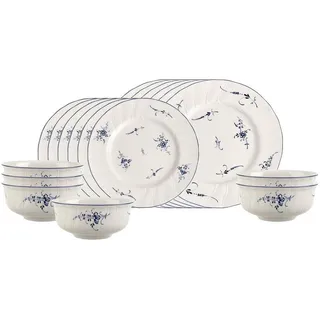Villeroy & Boch Vieux Luxembourg Geschirr-Set 18-tlg. weiß/blau